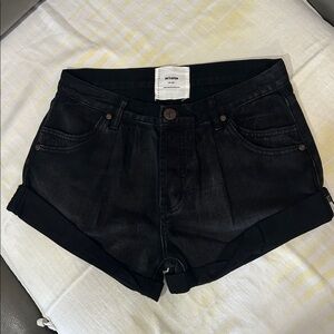 One Teaspoon Women's Black Denim Shorts, size 26”, NWOT